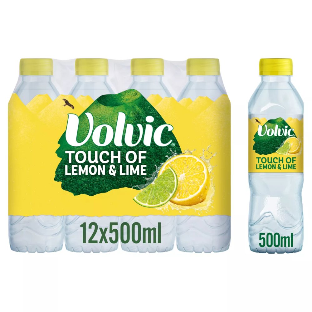 Volvic Touch of Fruit Lemon & Lime Natural Flavoured Water 500ml