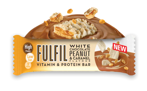 Fulfil White Chocolate Peanut & Caramel Flavour Vitamin & Protein Bar 55g