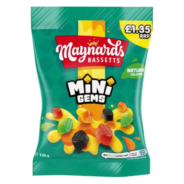 Maynards Bassetts Mini Gems PM 1.35 130G