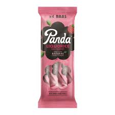 Panda Raspberry Liquorice 4 Bars 128g