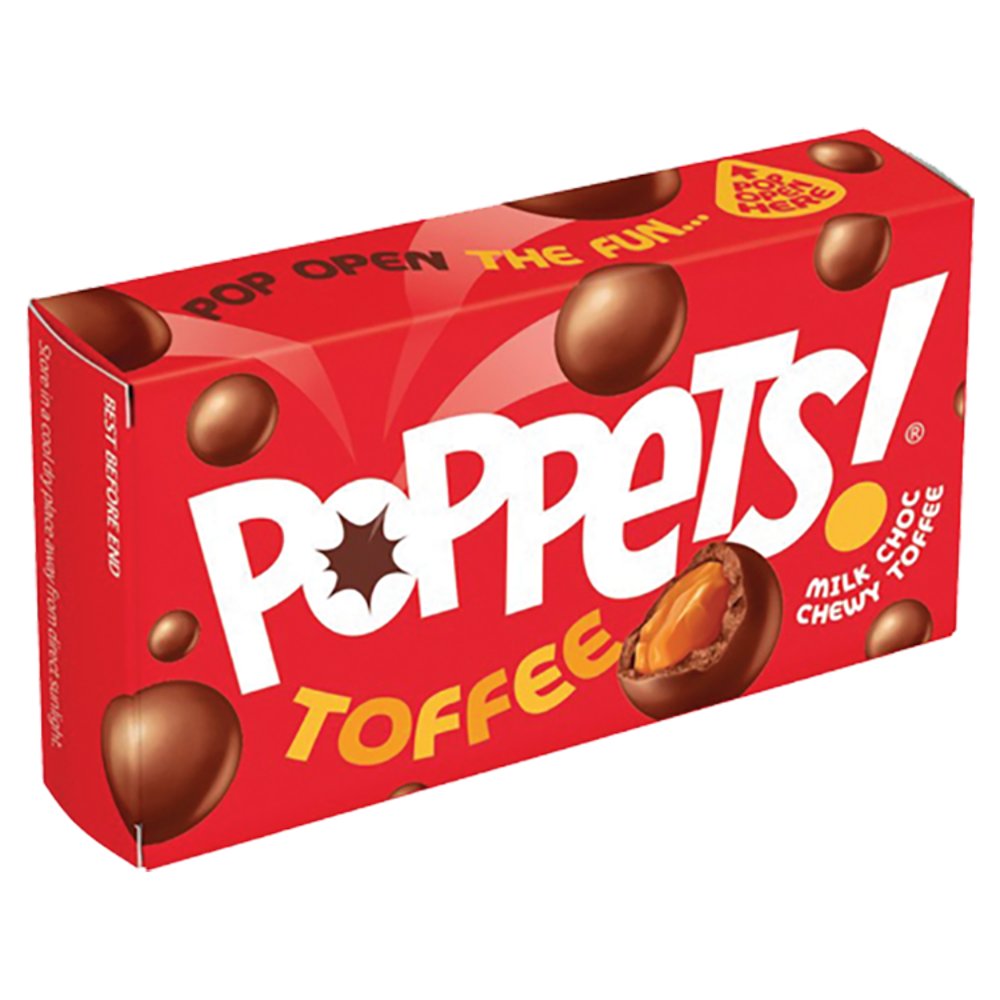 Poppets Chewy Toffee Covered in Milk Chocolate 39g