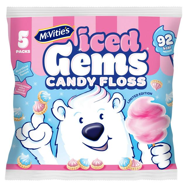 McVities Iced Gems Candy Floss 5x23g