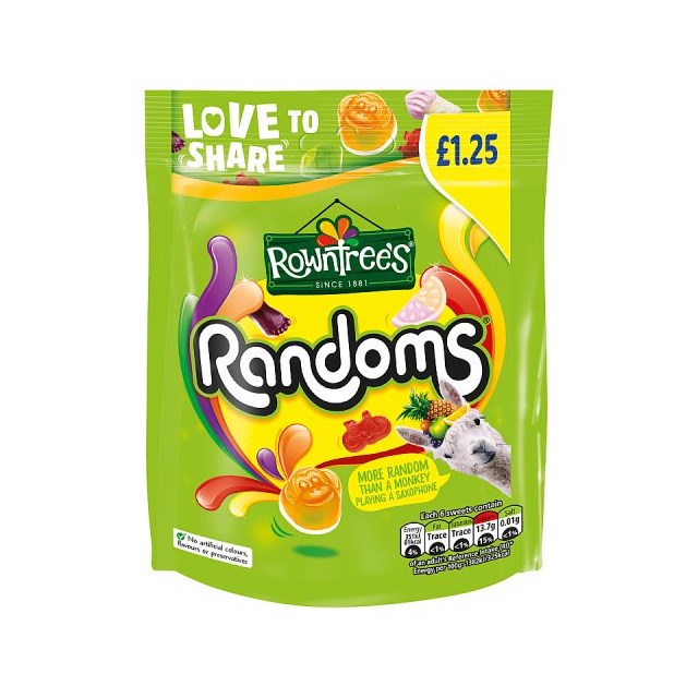 Rowntrees Randoms Pouch PM £1.25 120g