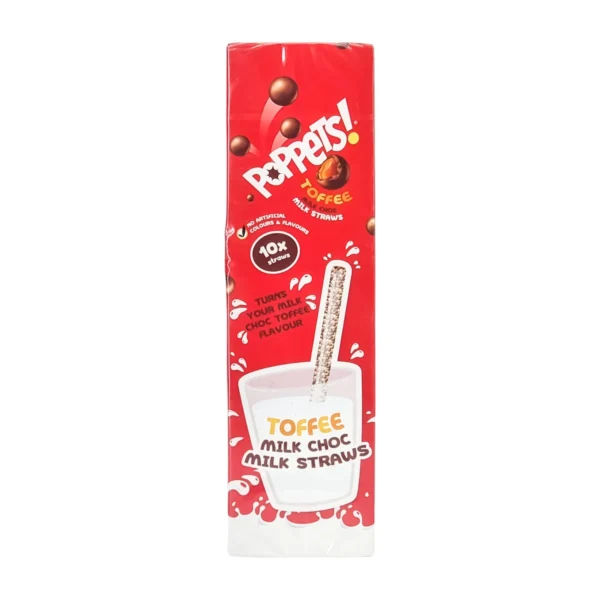 Poppets Toffee Milk Chocolate Straws 10x6g