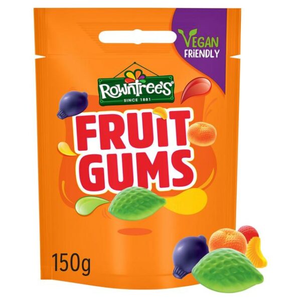 Rowntree's Fruit Gums Vegan Friendly Sweets Sharing Bag 150g