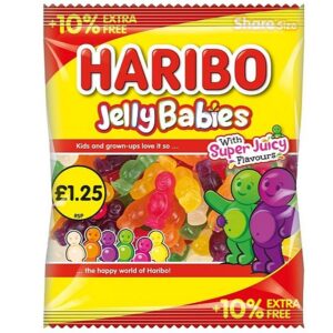 Haribo 10% Extra Free Jelly Babies PM £1.25 154g