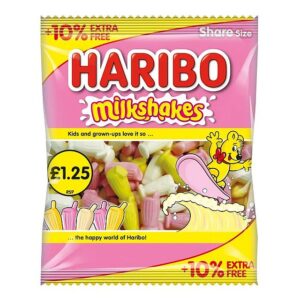Haribo 10% Extra Free Milkshakes PM £1.25 154g