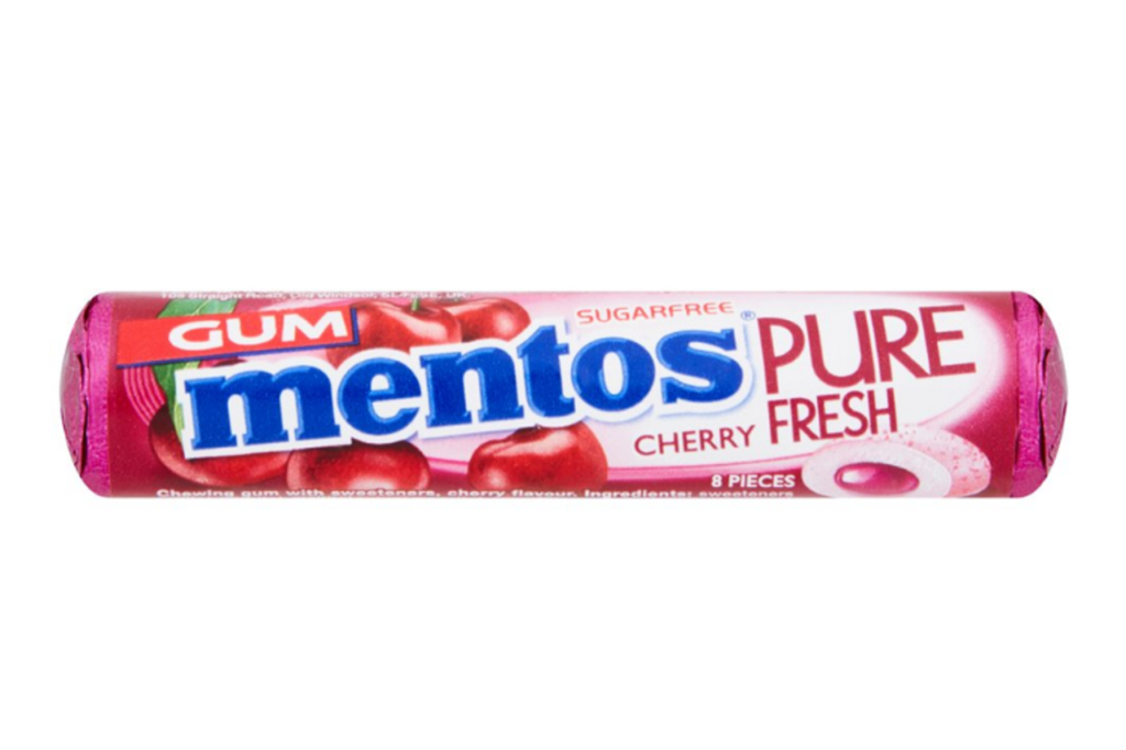 Mentos Gum Pure Cherry Fresh 8 Pieces 15g