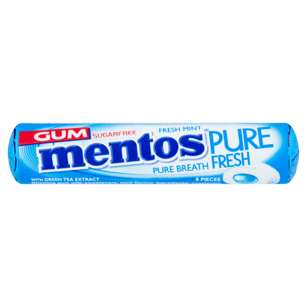 Mentos Gum Pure Fresh Fresh Mint 8 Pieces 15.5g
