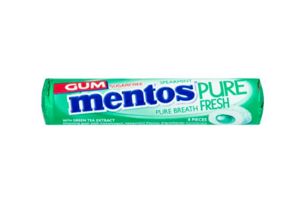 Mentos Gum Pure Fresh Spearmint 8 Pieces 15.5g