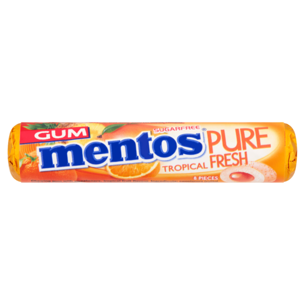 Mentos Gum Pure Fresh Tropical 8 Pieces 15g