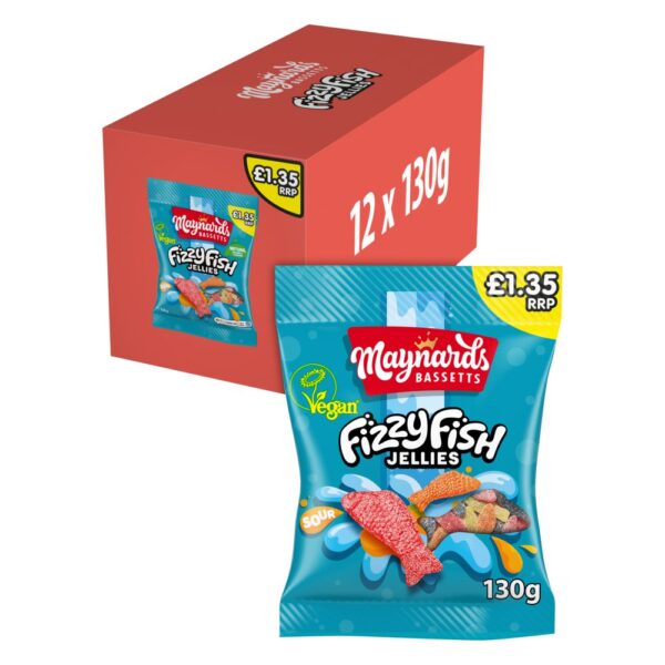 Maynards Bassetts Fizzy Fish PM 1.35 130G