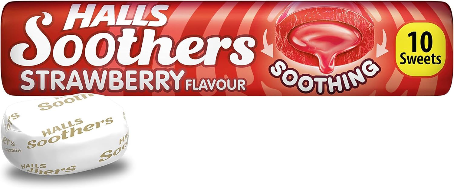 Halls Soothers Strawberry Flavour 45g