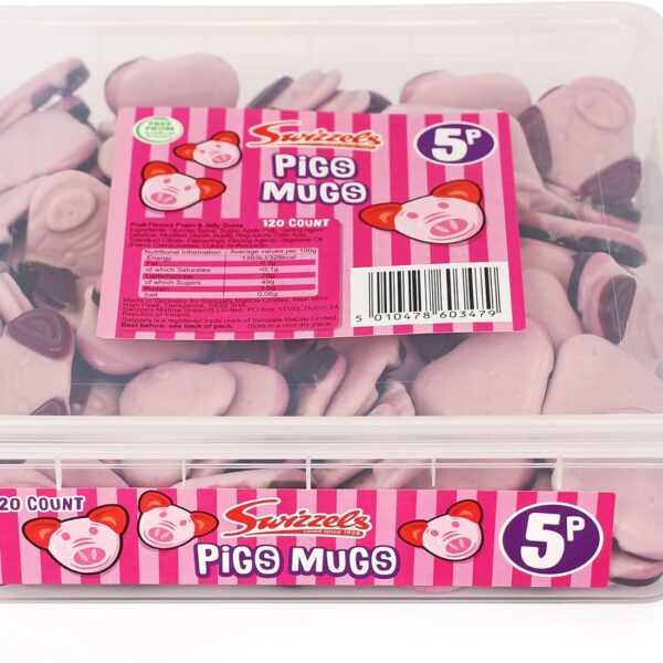 Swizzels Pig's Mugs Tub 120'pcs