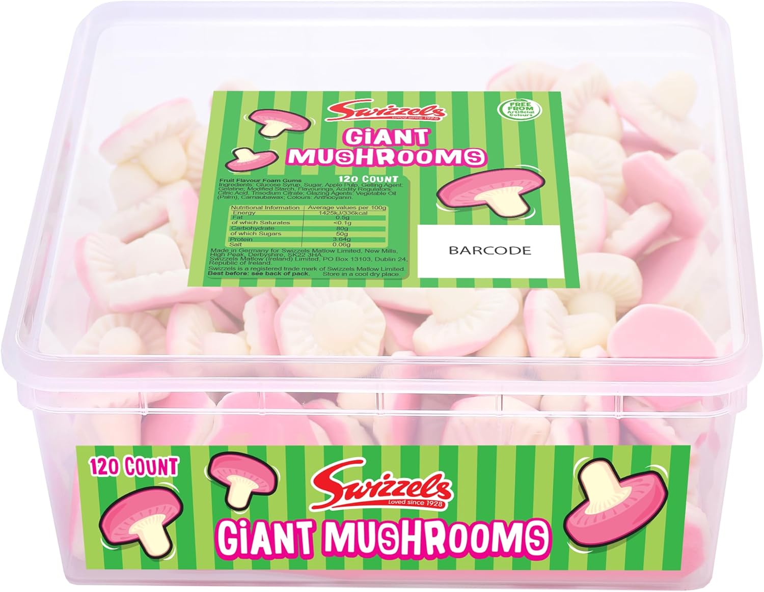 Swizzels Foam Mushrooms Tub 120'pcs