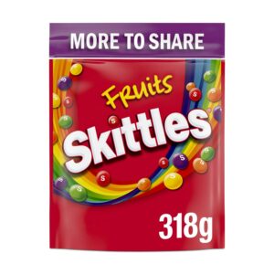 Skittles Vegan Chewy Sweets Fruit Flavoured Sharing Pouch Bag 318g
