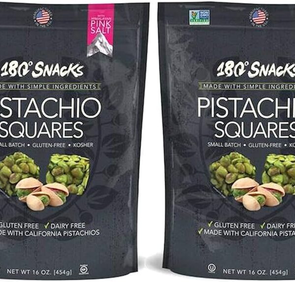 180° Snacks Pistachio Squares, 454g