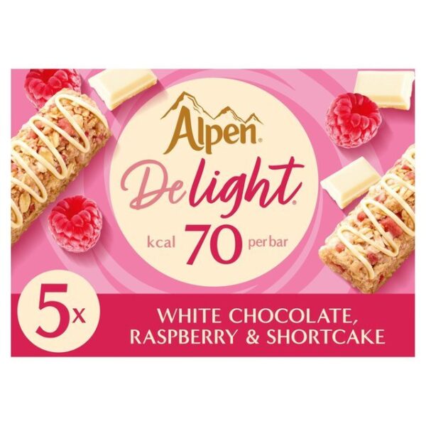 Alpen White Chocolate Raspberry And Shortcake 19g