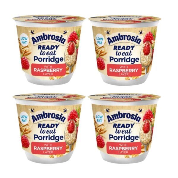 Ambrosia Ready to Eat Porridge Pot Layered Raspberry 210g
