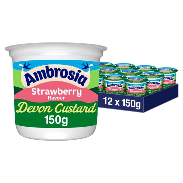 Ambrosia Strawberry Flavour Devon Custard 150g