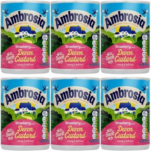 Ambrosia Strawberry Flavour Devon Custard 400g