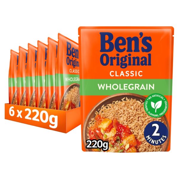 Bens Original Rice Ready To Heat  Wholegrain 220g