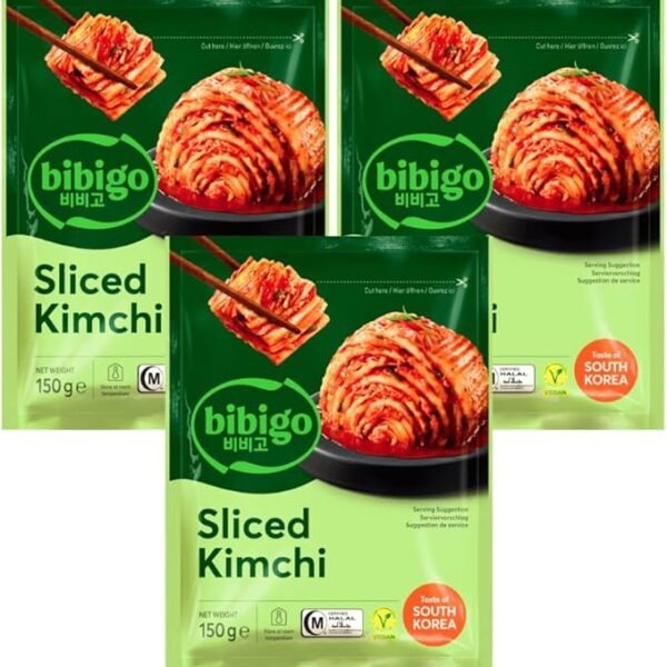 Bibigo Ambient Sliced Kimchi, 5 x 150g