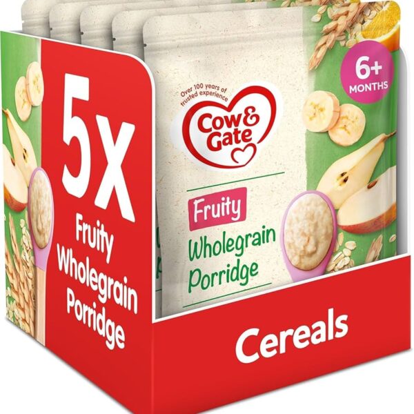 Cow & Gate Fruity Wholegrain Porridge Baby Cereal 125g