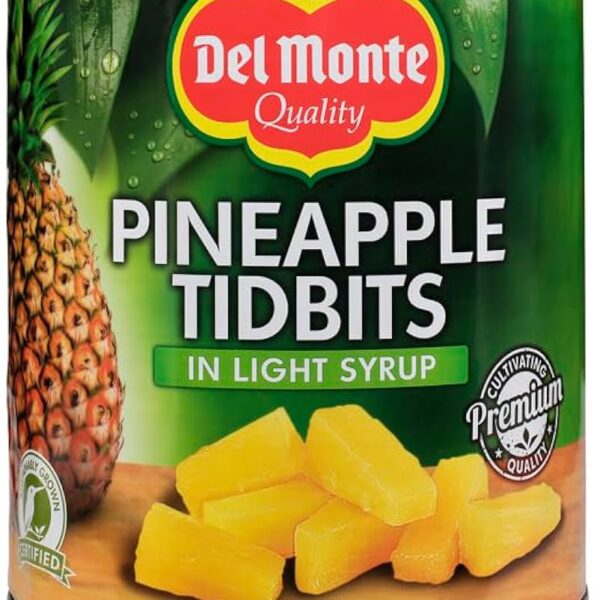 Del Monte Pizza Cut Pineapple (Tidbits) In Syrup 3Kg