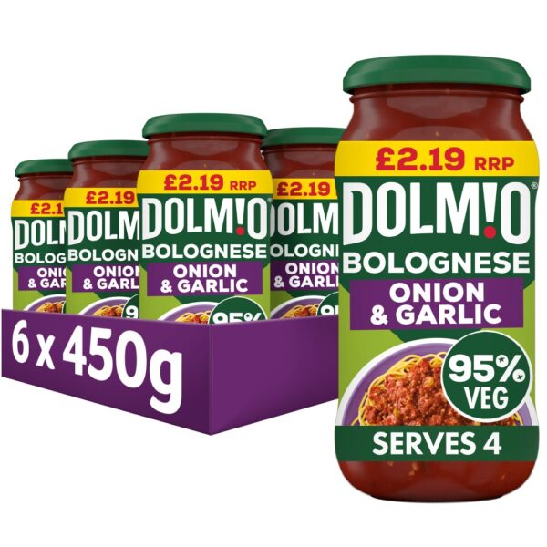 Dolmio Bolognese Onion and Garlic Pasta Sauce 450g