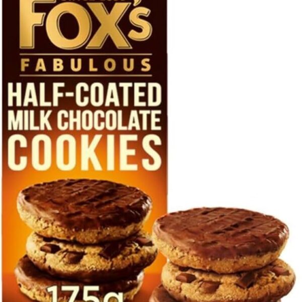 Fox's Fabulous Half-Coated Milk Chocolate Cookies 175g