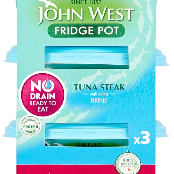 John West Fridge Pot Tuna Steak In Brine
