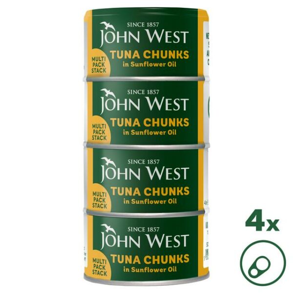 John West Tuna Chunks in Sunflower Oil 4 x 145g