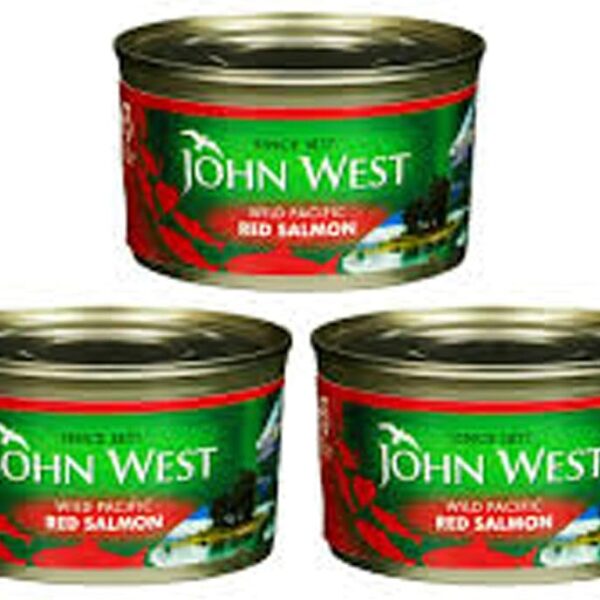 John West Wild Pacific Red Salmon, 3 x 216g