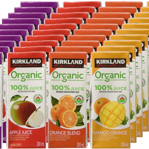 Kirkland Signature Organic Juice Boxes, 40 x 200ml