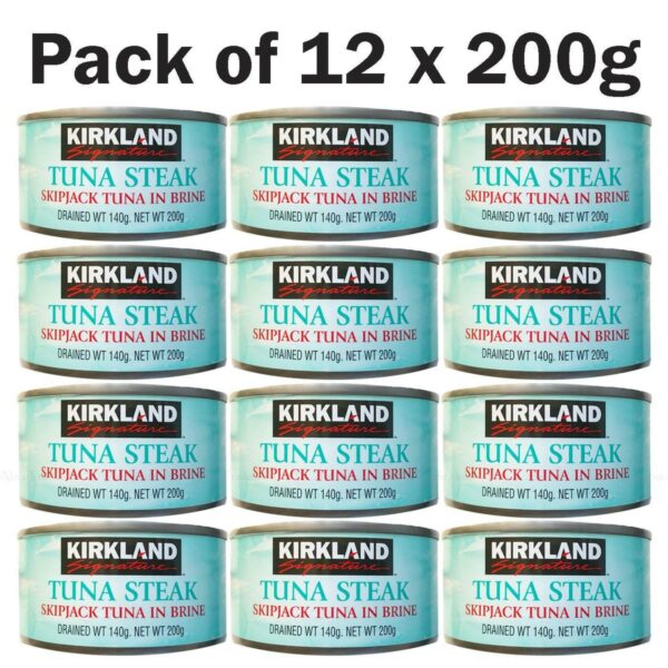 Kirkland Signature Skipjack Tuna Steak in Brine, 12 x 200g