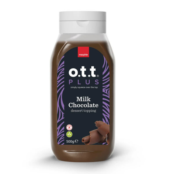 Macphie Ott+ Milk Chocolate Dessert Topping 500g
