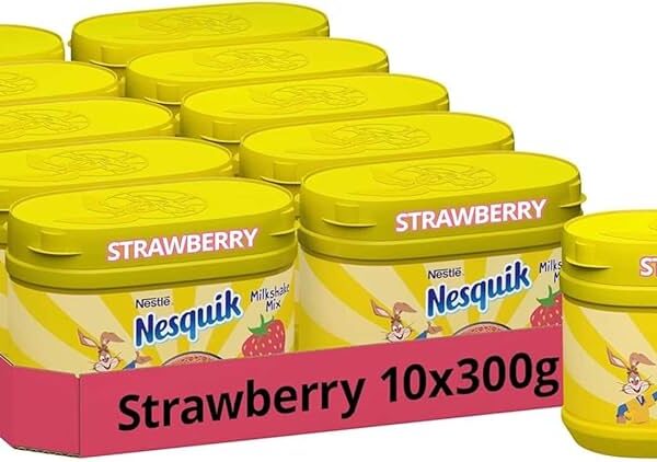 Nesquik Strawberry Flavoured Milkshake Powder 300g Tub