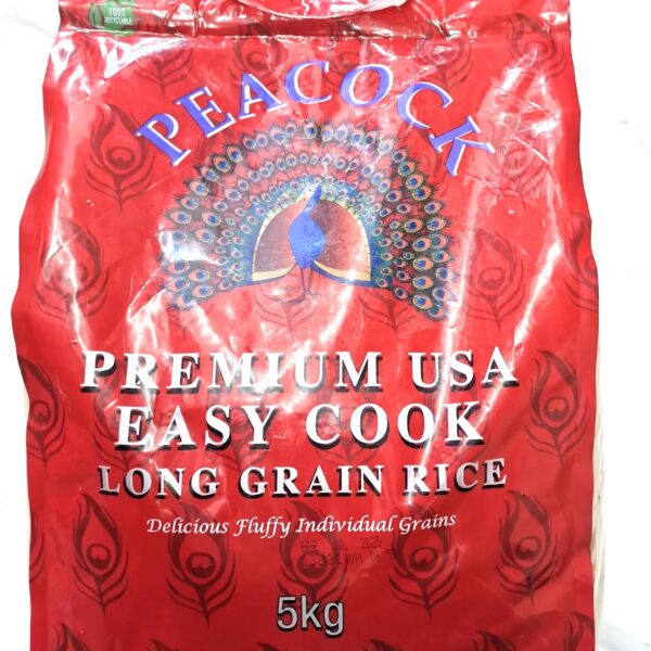 Peacock Premium USA Easy Cook Long Grain Rice, 5kg