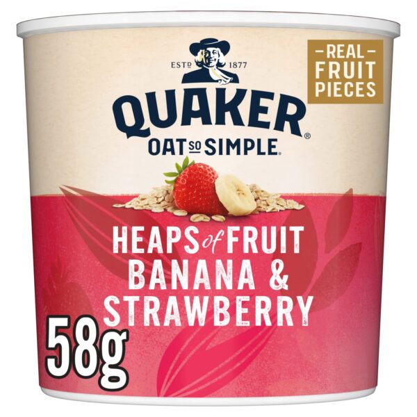 Quaker Oat So Simple Banana & Strawberry Porridge Pot 58g