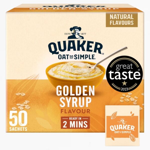 Quaker Oat So Simple Golden Syrup, 50 x 36g