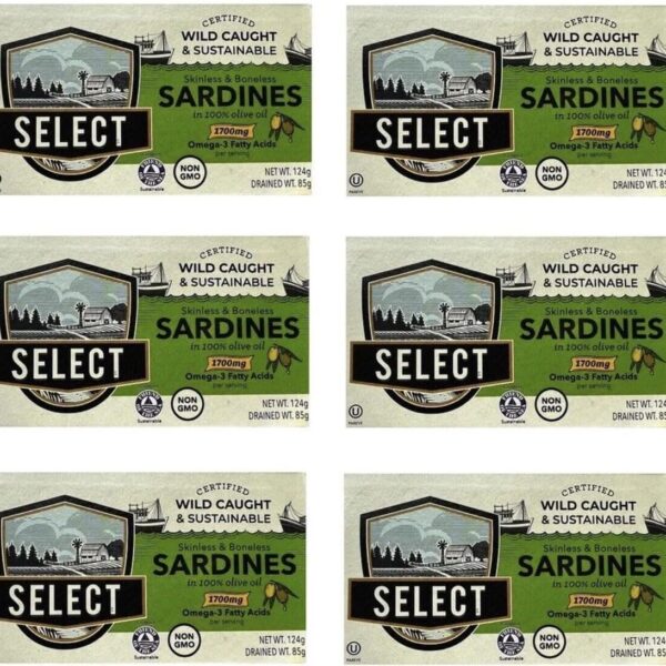 Select Sardines in Olive Oil, 6 x 125g