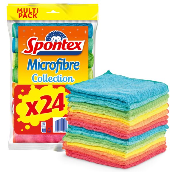 Spontex Microfibre Cloths, 24 Pack