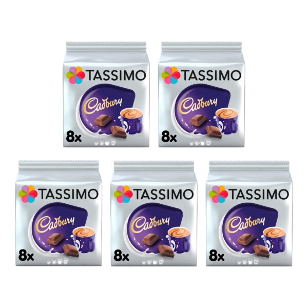 Tassimo Cadbury Hot Chocolate Pods, 40 Servings