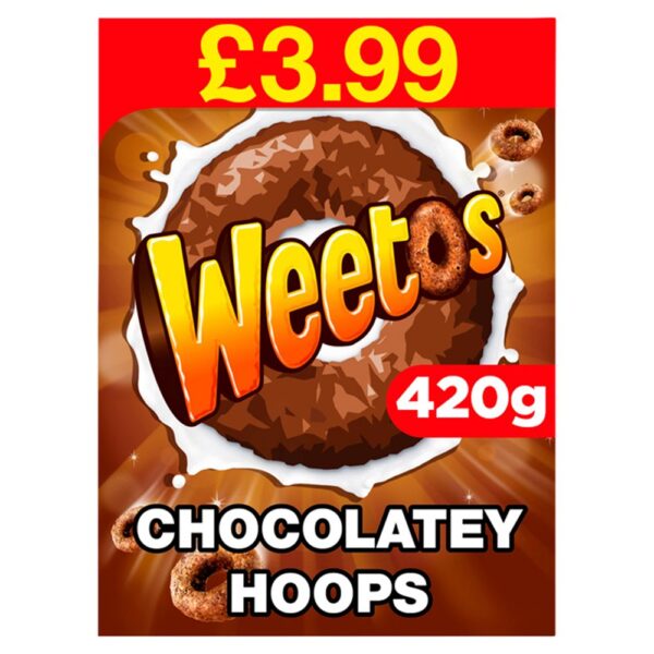 Weetos Chocolatey Hoops PMP £3.99 420g
